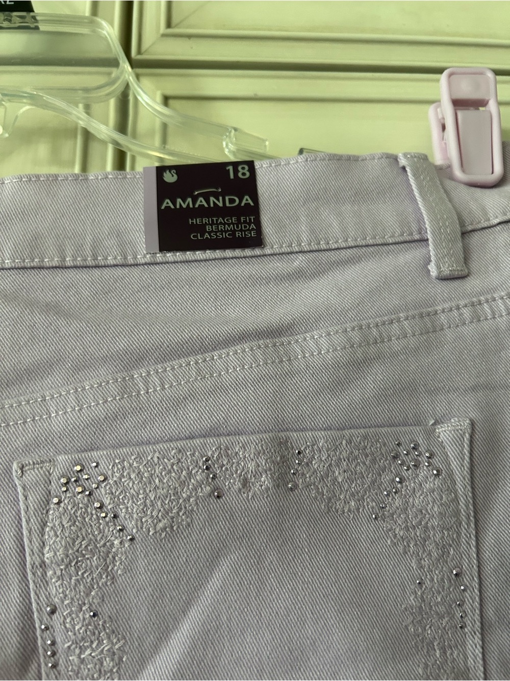 Gloria Vanderbilt Amanda Lavender Bermuda Shorts - Picture 7 of 9